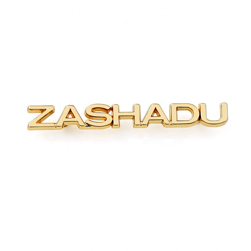 Design Handbag Logo Metal Name Plate, Bag Accessories Gold Letters Metal Logo, Custom Handbag Metal Letters Logo Label for Purse
