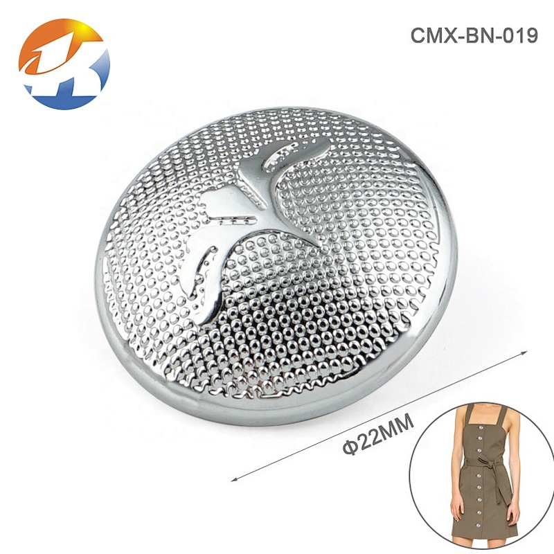 Wholesale Superior Quality Round Sewing Jeans Buttons Metal, Zinc Alloy Embossed Logo Shank Buttons For Clothing