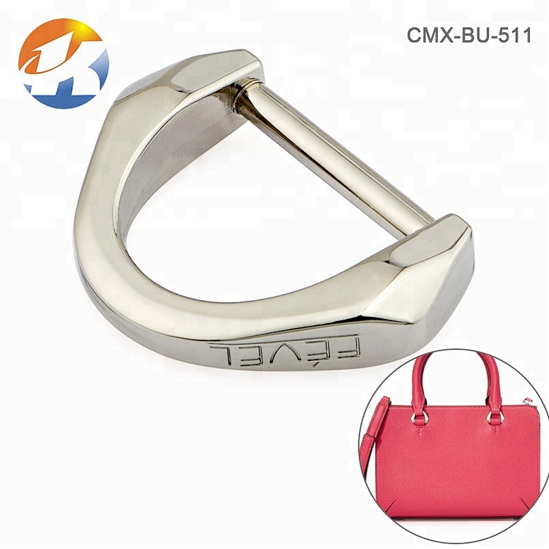 Nickel-Free Hanging Nickel Plated Metal D Rings, Wholesale Bag Hardware Metal D-ring for Handbags