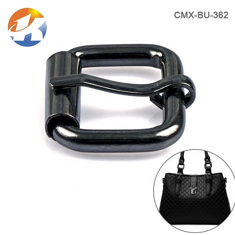 OEM ODM Nickel-Free Gunmetal Iron Roller Metal Pin Buckle, Wholesale Cheap Metal Adjuster Buckle for Bags
