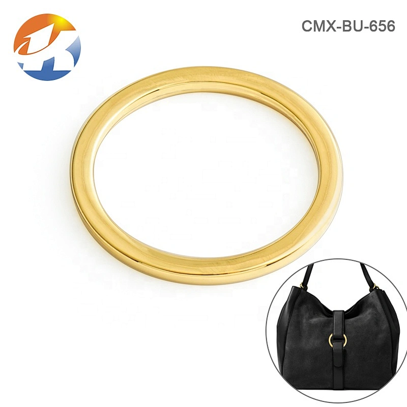 Bag Accessories Wholesale Zinc Alloy Shiny Gold 22mm Metal O Ring for Clothing and Bags