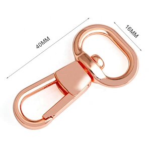 Hot Selling High Quality Fashion Rose Gold Metal Swivel Snap Hook For Handbags