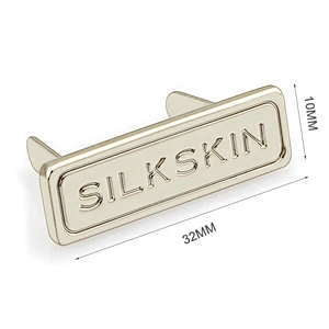 Bags Hardware Custom Gold Plated Metal Name Plate, Handbag Accessories Rectangle Metal Logo Label For Bag