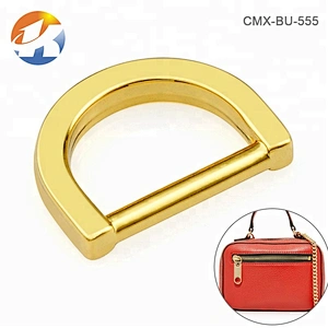 High Quality Zinc Alloy  Gold Metal D Ring, Bag Hardware Small 12mm Gold Metal D Ring for Handbag