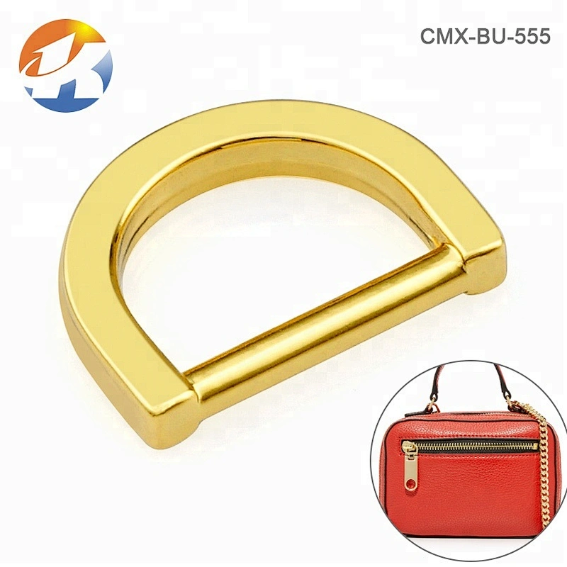 High Quality Zinc Alloy  Gold Metal D Ring, Bag Hardware Small 12mm Gold Metal D Ring for Handbag