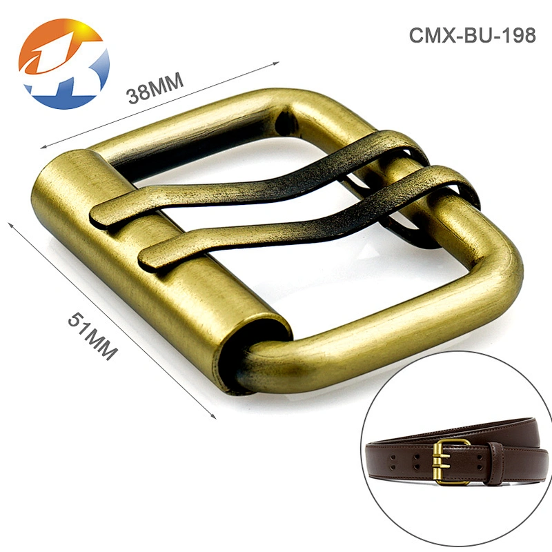 Zinc Alloy Brushed Nickel Metal Belt Buckle, High Quality Custom Meal Buckle with Pin for Clothing