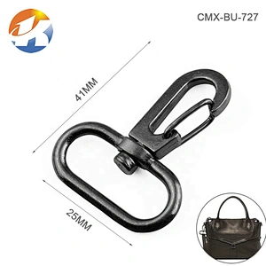 Wholesale 1 Inch Alloy Metal Swivel Snap Hook Buckle For Bag Strap, Black Nickel Plated Metal Hook for Backpack