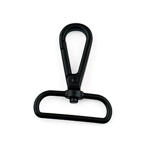Wholesale Cheap Alloy Die-Casting Metal Swivel Snap Hook, Custom Black 38mm Spring Metal Snap Hook for Handbags