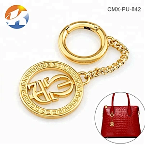Professional Custom Handbag Metal Tags, Round Shape with Hollow Logo Metal Hanging Logo Tag for Bags