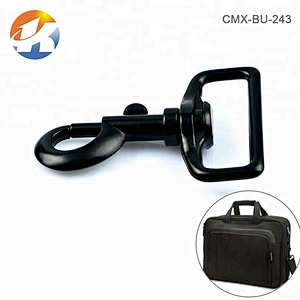 High End Handbag Accessories Metal Trigger Snap Hook, Bag Strap Black Metal Swivel Snap Hook