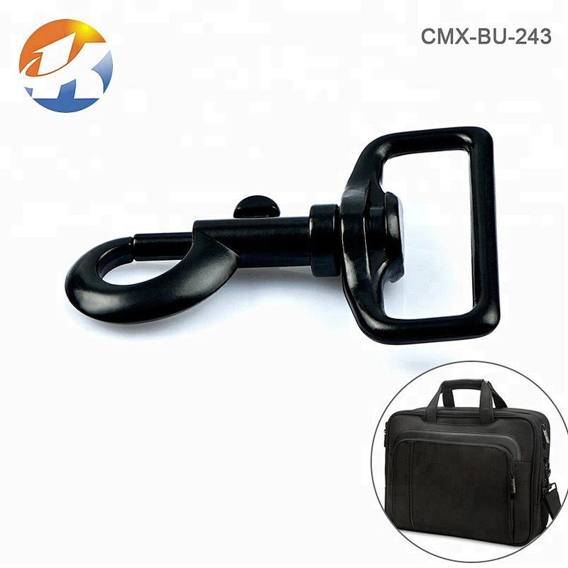High End Handbag Accessories Metal Trigger Snap Hook, Bag Strap Black Metal Swivel Snap Hook