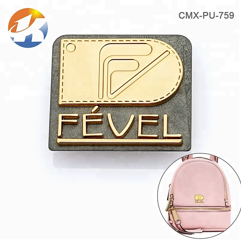 Professional Designer Metal Letters Logo and Metal Label for Handbags, Custom Gold Metal Name Plate for Bags