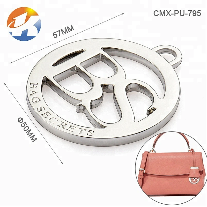 Custom Gold Metal Letter Brand Logo For Handbag