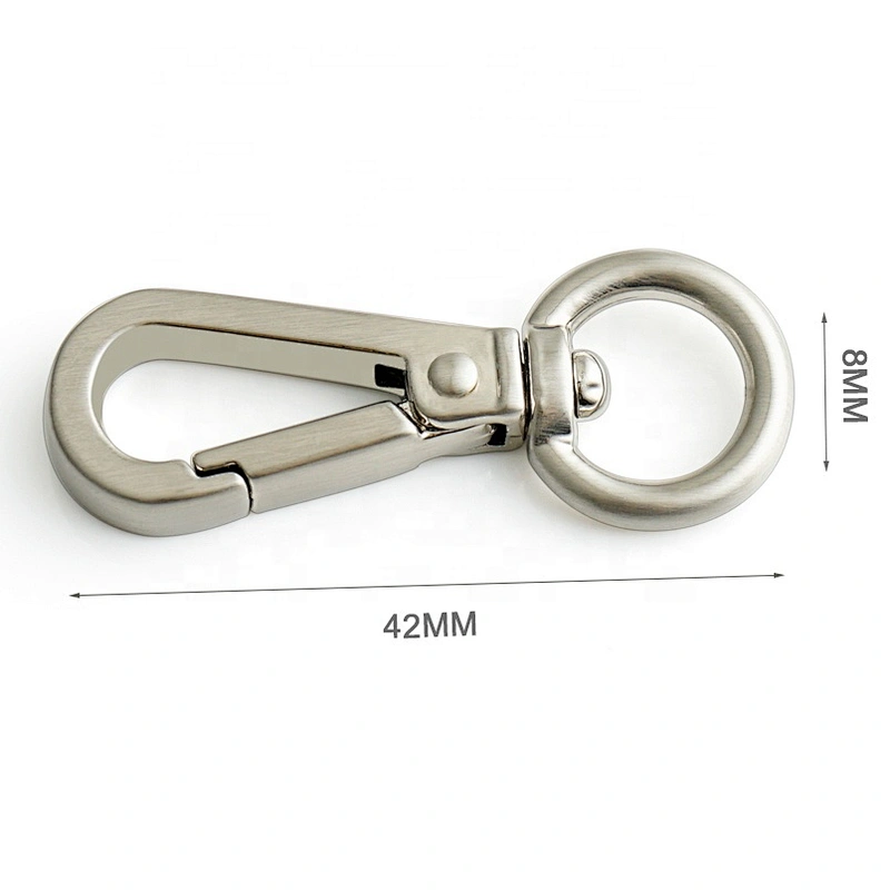 Bag Hardware Metal Snap Hook Clip Keyring, 8mm Purse Snap Spring Metal Hook Buckle for Bag
