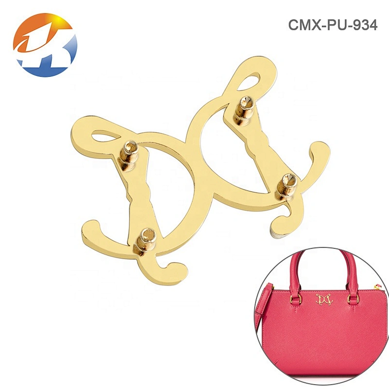 Wholesale Design Bag Hardware Gold Metal Logo Plate, Custom Metal Label for Handbag