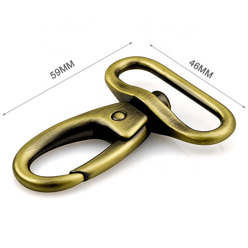 38mm Brushed Bronze Zinc Alloy Metal Snap Hook for Bag, High Quality Metal Snap Hook for Bags
