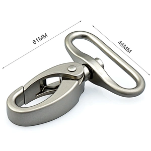 Factory Price Bag Accessories Zinc Alloy Metal Dog Swivel Hook, Pearl Nickel Metal Spring Snap Hook