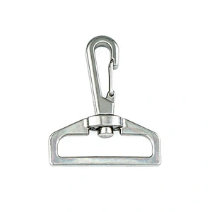 Factory Direct Wholesale 2 Inch Alloy Dog Metal Spring Snap Hook, Brushed Nickel Metal Snap Hook for Bag Strap