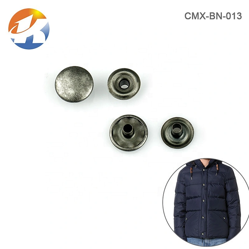 Eco-Friendly Best Price Metal Button For Bags, Garment Accessories Custom 4 Parts Metallic Snap Buttons