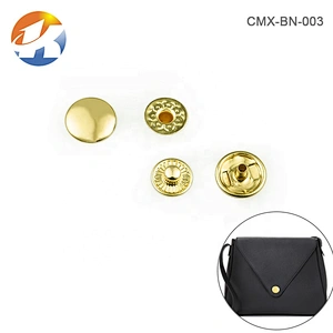Dongguan Factory Custom Leather Jacket Hardware Snap Button,  Gold 12Mm Snap Button For Clothes