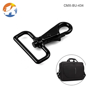 Hot Sale Zinc Alloy Black Dog Lead Strap Metal Hook, 38mm Metal Swivel Snap Hook For Bag