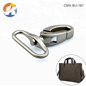 Factory Price Bag Accessories Zinc Alloy Metal Dog Swivel Hook, Pearl Nickel Metal Spring Snap Hook