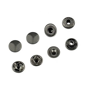Wholesale 10Mm Metal Button For Jeans, Cheap Gun Metal Black Snap Button For Clothes
