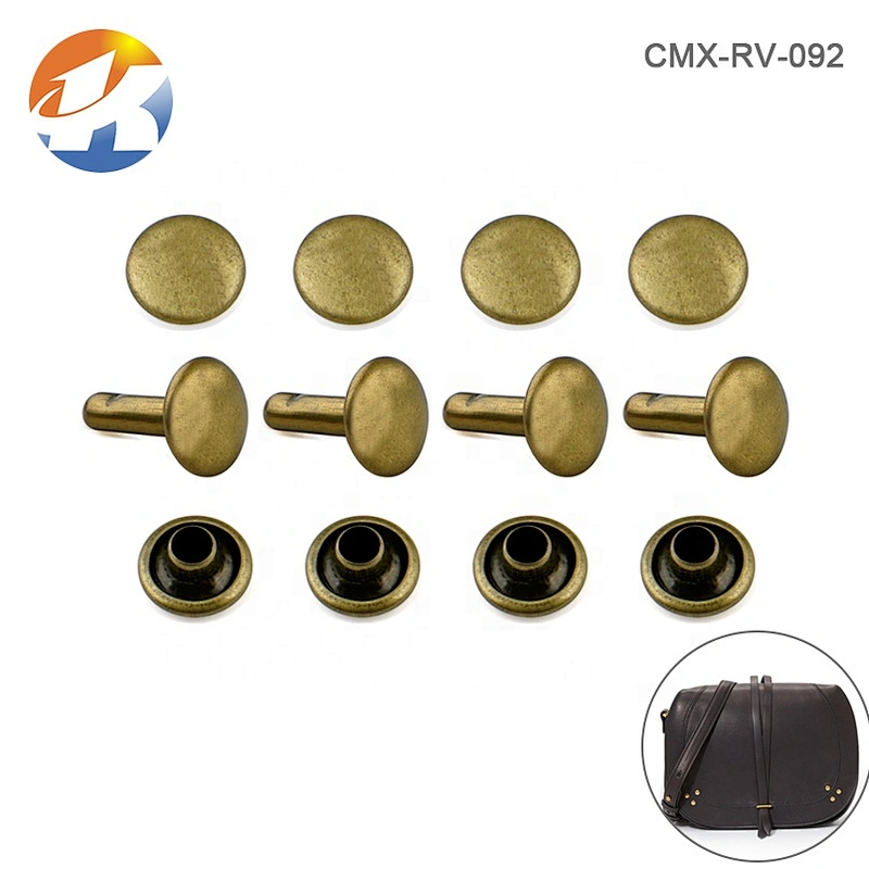 Wholesale Antique Brass Double Layer Metal Rivet For Shoes Garment, Handbag Decoration Rivet