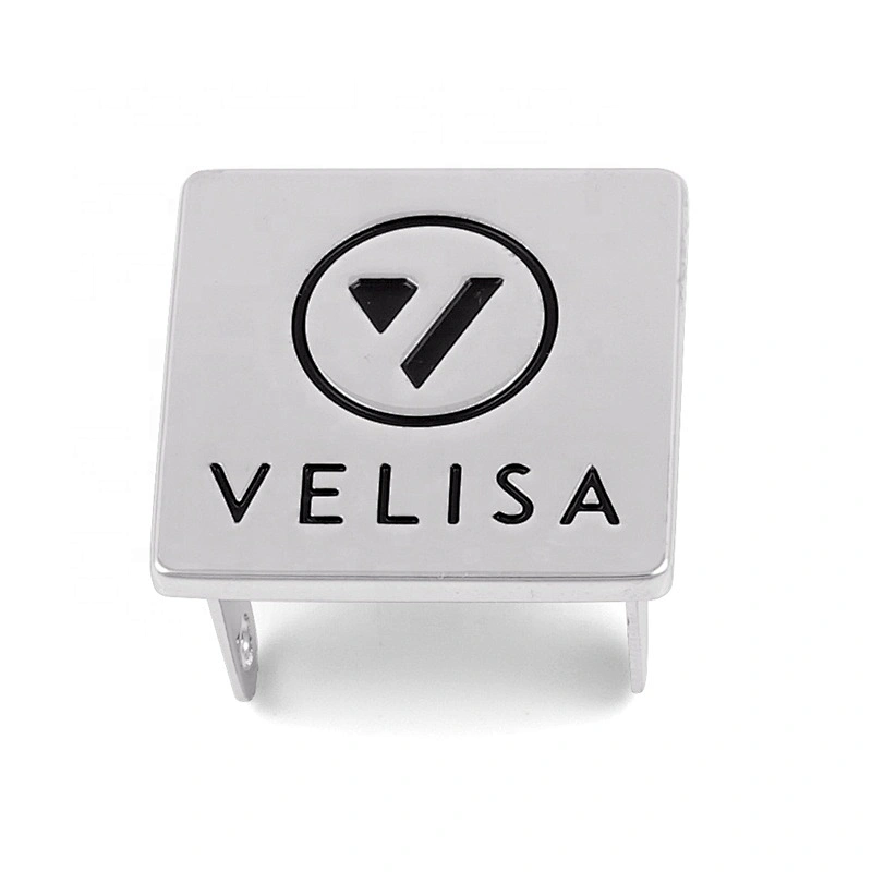 Square Shape Metal Plate Bag, Custom Engraved Logo Metal Label Tag For Bags