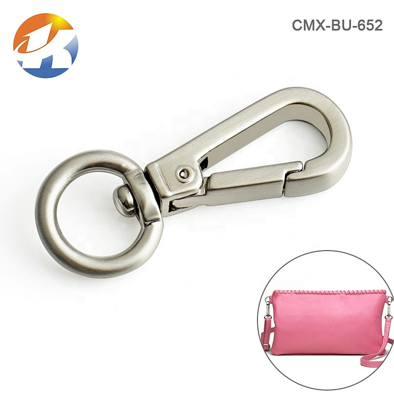 Bag Hardware Metal Snap Hook Clip Keyring, 8mm Purse Snap Spring Metal Hook Buckle for Bag
