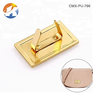 Zinc Alloy Engraved Gold Metal Logo For Handbags