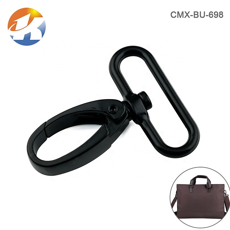 Manufacturer Direct Wholesale 1.5 Inch Black Swivel Bag Strap Metal Snap Hook