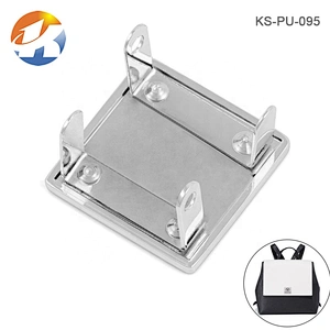 Square Shape Metal Plate Bag, Custom Engraved Logo Metal Label Tag For Bags
