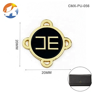 Custom Bikini Metal Clothing Tag Labels, Sewing Round Metal Plate Logo with Holes for Clothing