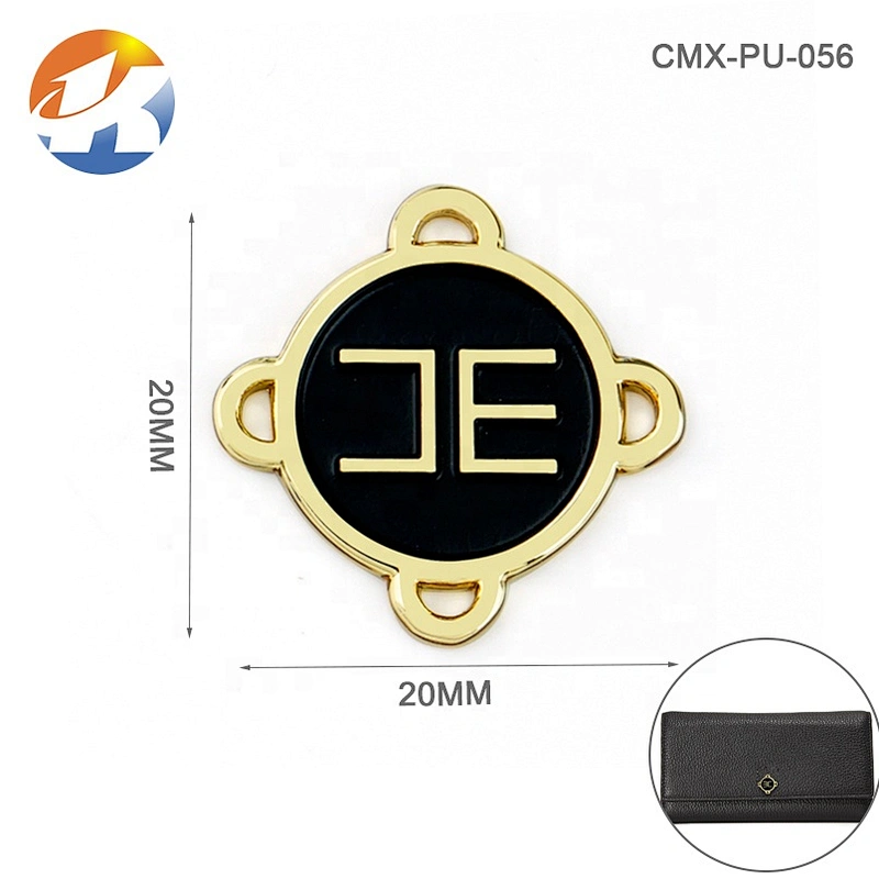 Custom Bikini Metal Clothing Tag Labels, Sewing Round Metal Plate Logo with Holes for Clothing
