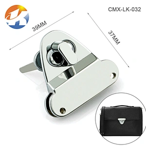 Popular Handbag Hardware Nickel Metal Bag Clip Lock