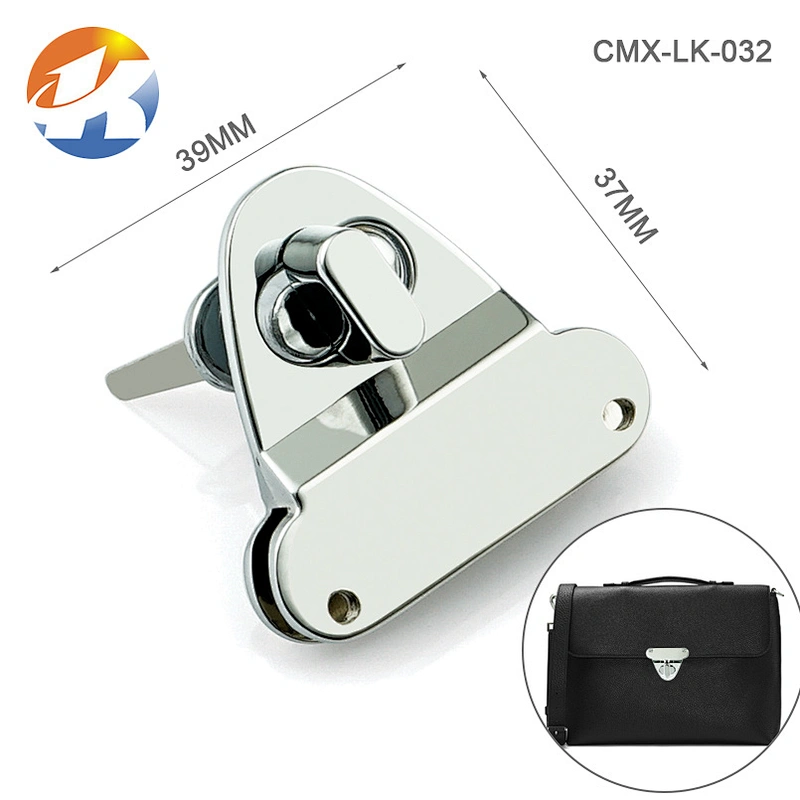 Popular Handbag Hardware Nickel Metal Bag Clip Lock