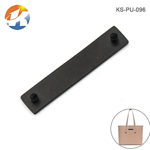 Bag Accessories Black Metal Label, Custom Brand Logo Metal Name Plate Engraved For Handbags