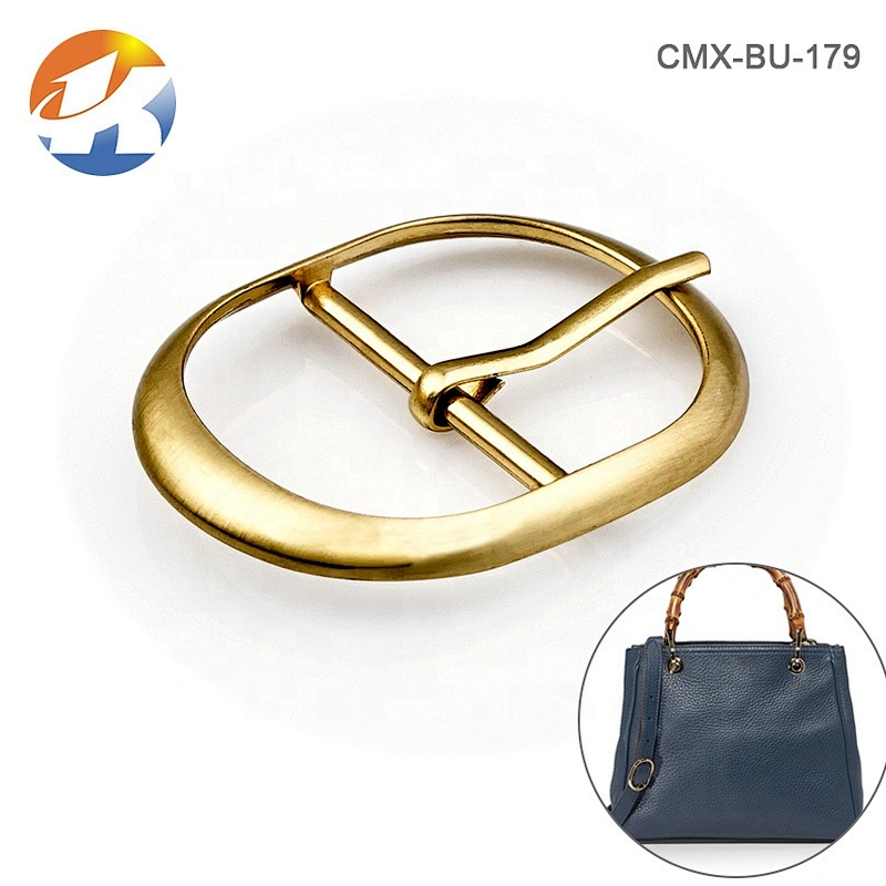 Wholesale Fashion Oval Shape Gold 38mm Metal Pin Buckle for Belt