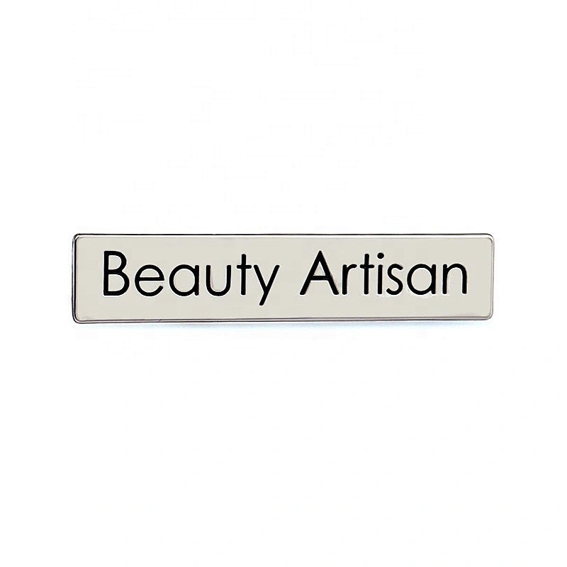 Professional Manufacturer Custom Metal Engraved Logo Name Plate for Handbags, Zinc Alloy Nickel Metal Logo Label