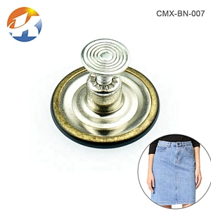 Custom Engraved Logo Jeans Metal Button For Clothes, Black Metal Button For Jackets