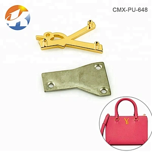 High Quality Bag Fitting Design Metal Letter Logo, Custom Letters Gold Metal Logo Plate for Purse^
