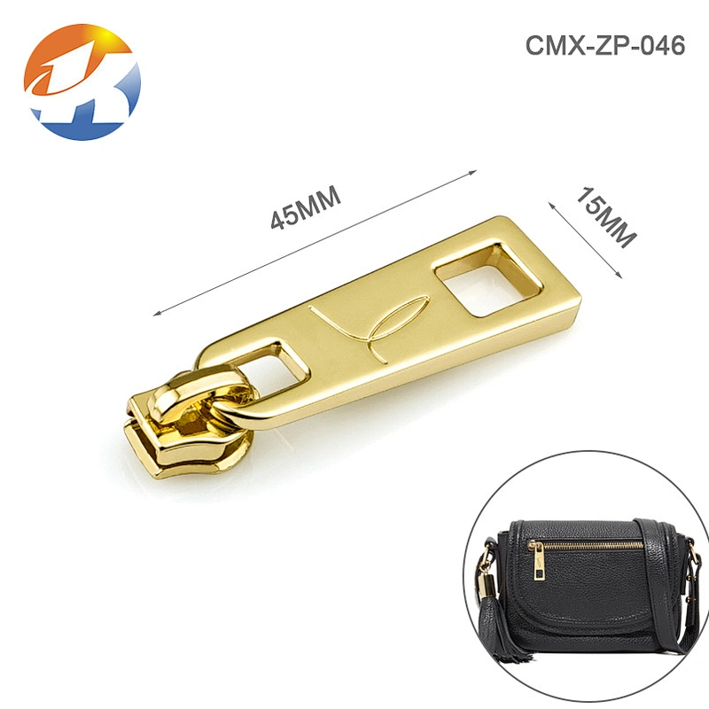 Zinc Alloy Bag Accessories Custom Metal Zipper Puller Slider