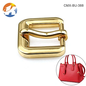 Manufacturers Custom Zinc Alloy Gold Pin Metal Buckle, High Quality Metal Adjuster Buckle with Pin for Bags