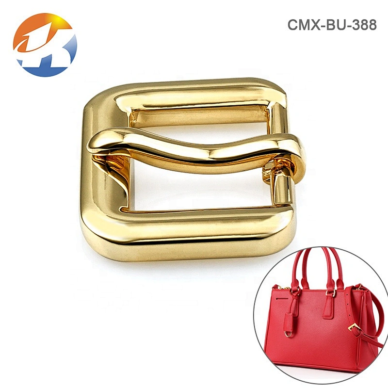 Manufacturers Custom Zinc Alloy Gold Pin Metal Buckle, High Quality Metal Adjuster Buckle with Pin for Bags
