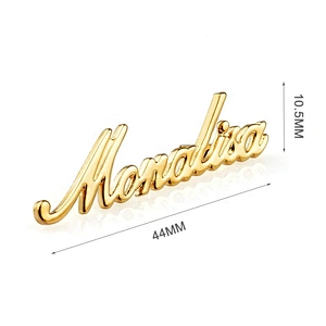 Luxury Handbag Hardware Custom Gold Letter Metal Logo Plate for Bags, Fashion Design Metal Letters Label