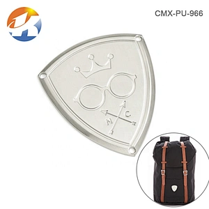 Kangsheng Factory Custom Shield Shape with Holes Sewing Metal Logo Plate, Design Engraved Metal Labels for Clothing*