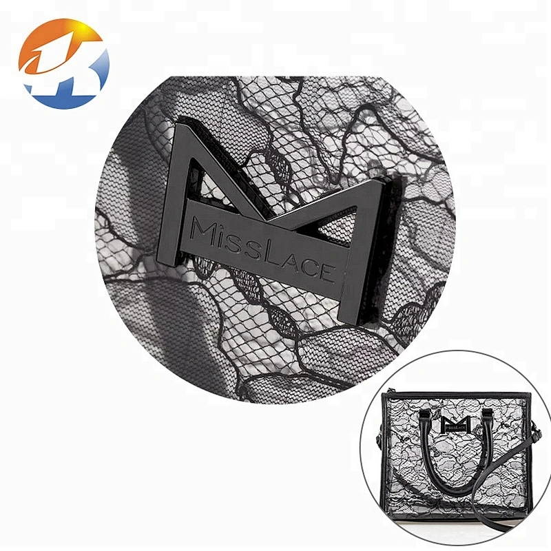 Handbag Accessories M Letter Gunmetal Metal Logo Brand