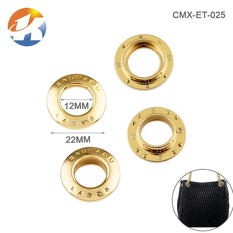 Bag Accessories Custom Colored Gold Metal Ring Eyelets Grommet For Handbag