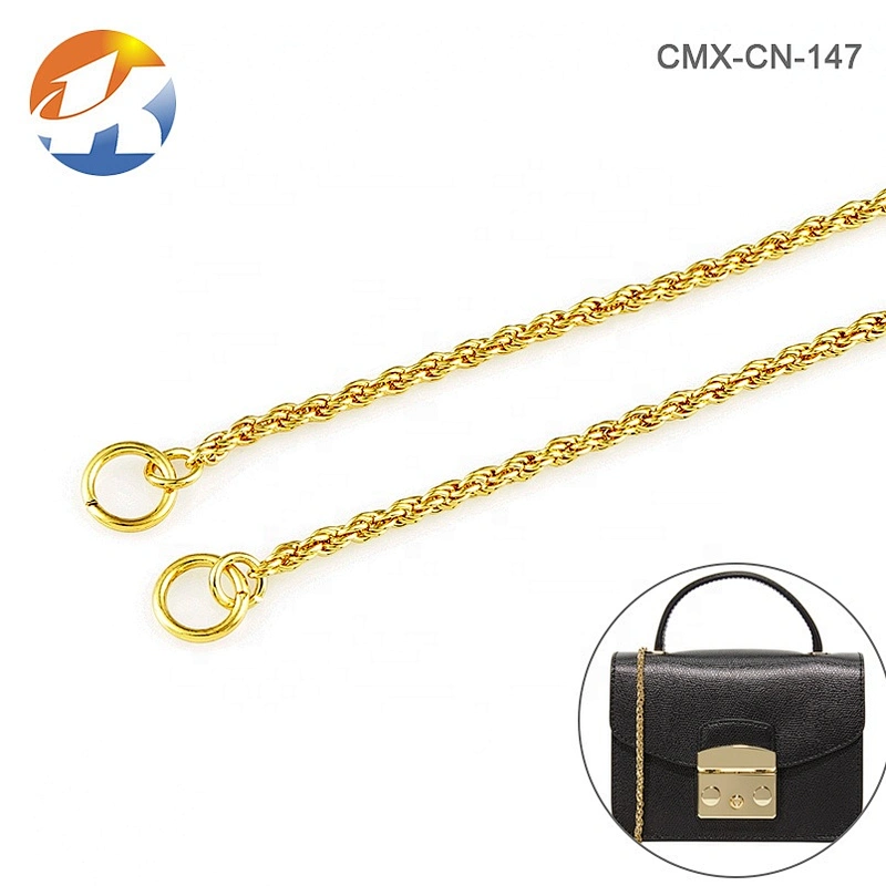 Small Size Knit Style Gold Metal Chain For Purses